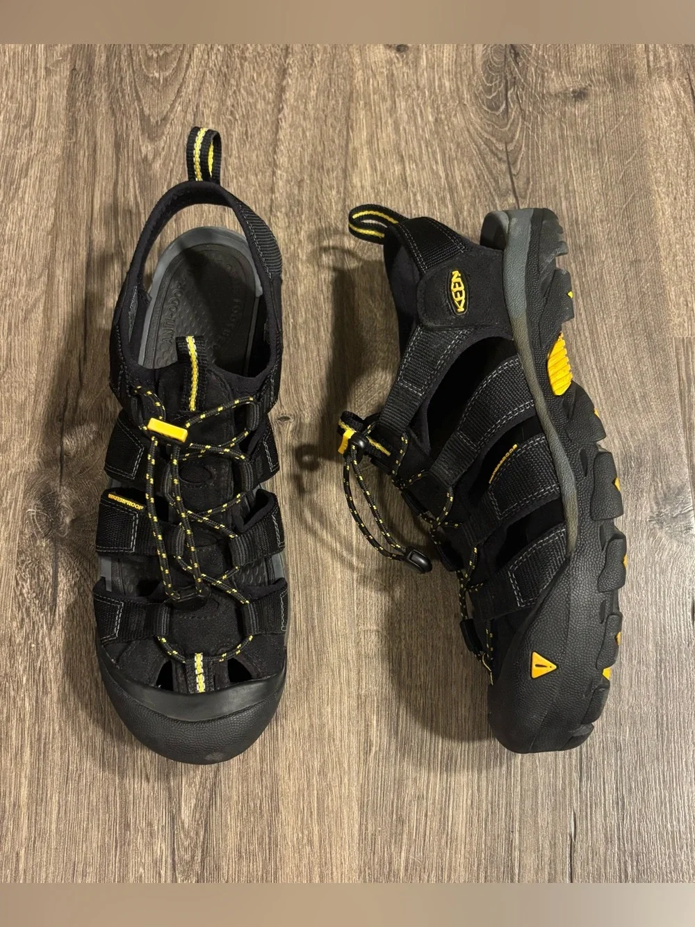 Keen Black & Yellow Commuter SPD-Compatible Bike Cycling Sandals Mens size 11